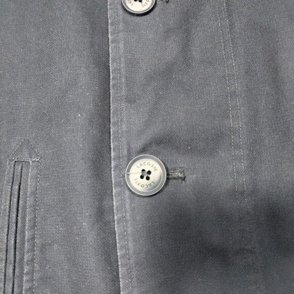 Lacoste Mens Blue Repellant Over Coat  Zip Away Hood BH1525 XL - Picture 13 of 16